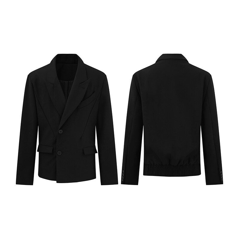Casual Suit for Men and Women Retro Couple Fitted Blazer Jacket