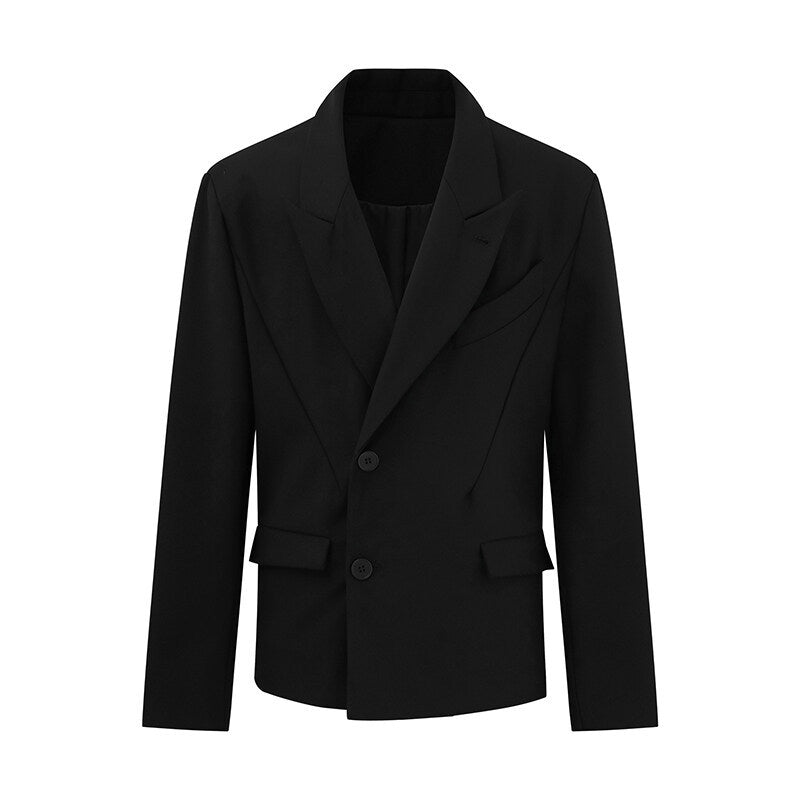 Casual Suit for Men and Women Retro Couple Fitted Blazer Jacket