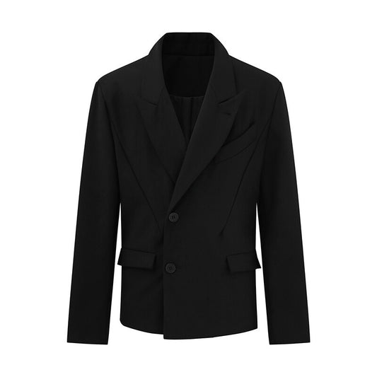 Casual Suit for Men and Women Retro Couple Fitted Blazer Jacket
