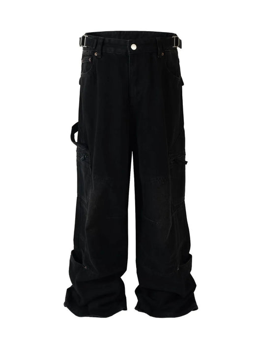 Men‘ s Wide Leg Jeans with Pockets