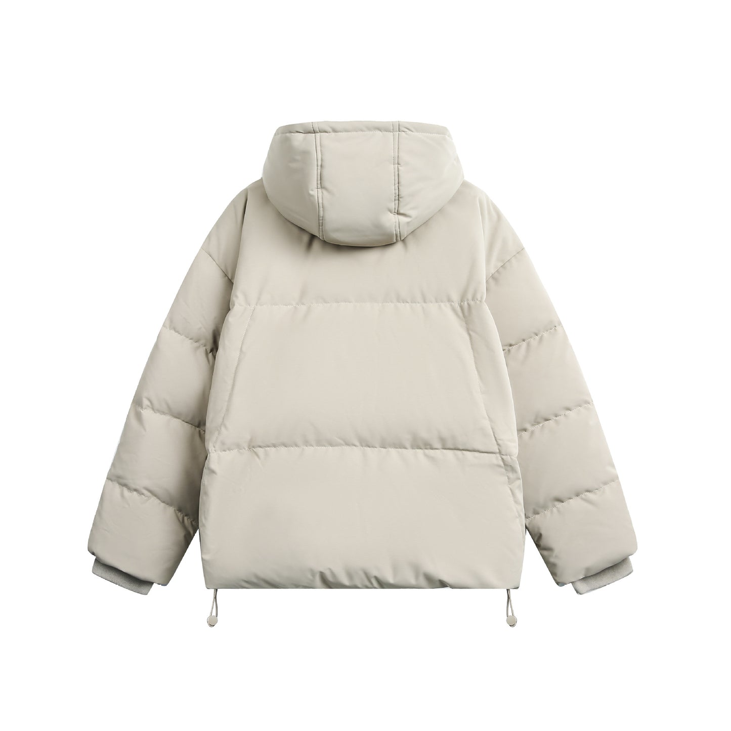 Outdoor Basic Mid-Length Overalls Hooded Down Jacket  White Duck Down Coat